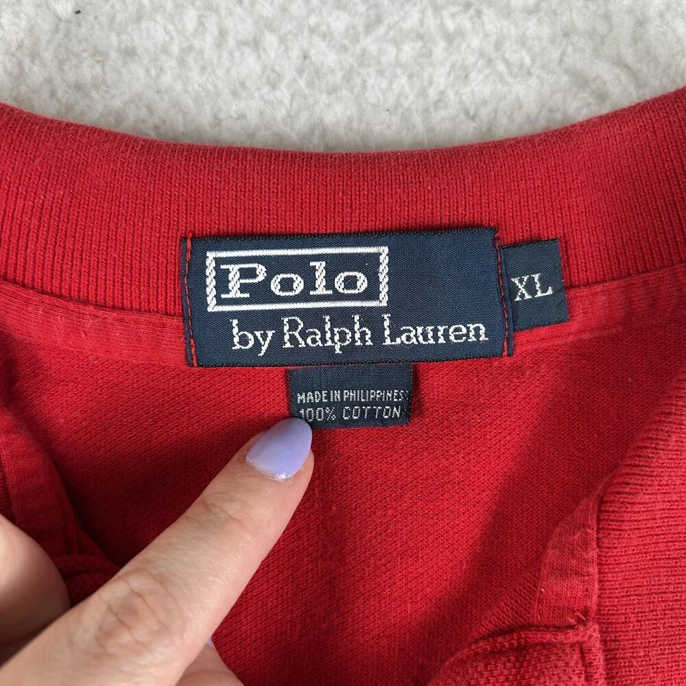 Vtg Polo Ralph Lauren Polo Shirt Mens XL RL 06 Short Sleeve Cotton Pony Logo